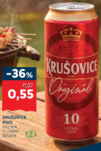 Krušovice Pivo plechovka