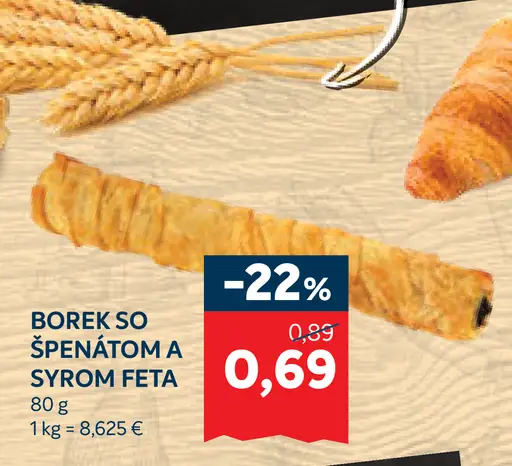 Borek so špenátom a syrom feta