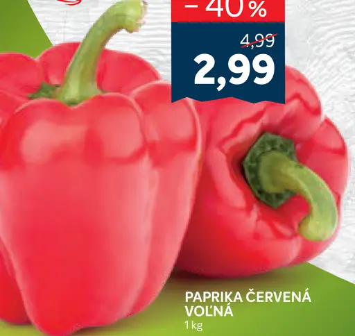 Paprika červená voľná