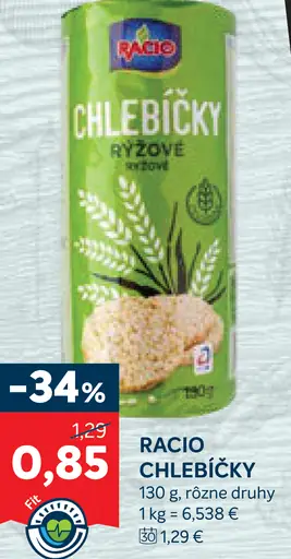 Racio ryžové chlebíčky rôzne druhy