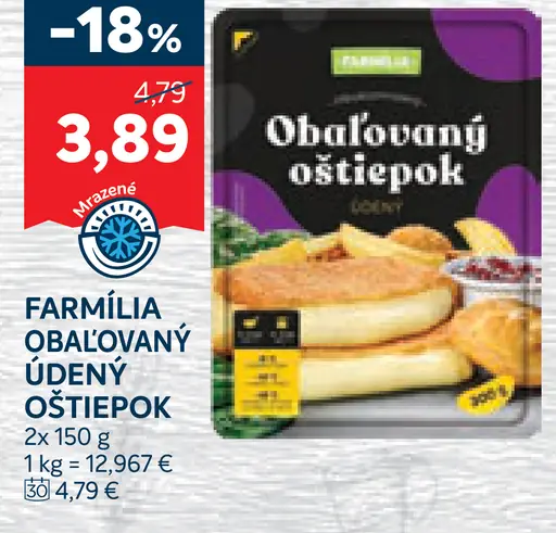 Farmília obaľovaný údený oštiepok