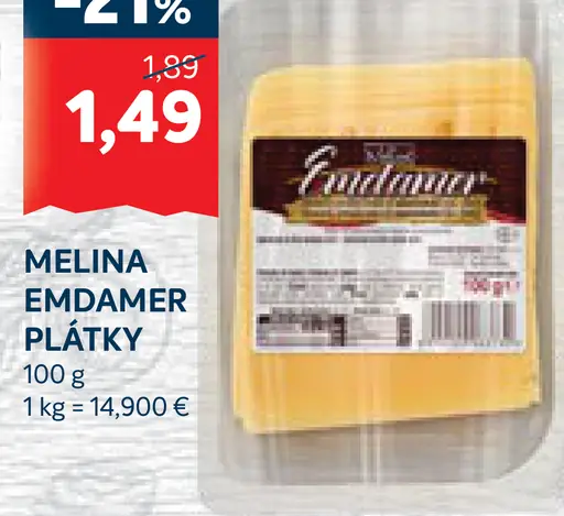 Melina Edamder plátky tvrdý syr