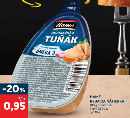 Hamé rybacia nátierka tuniaková