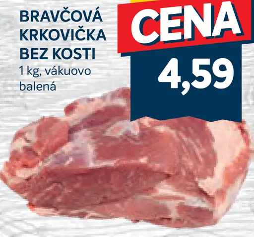 Bravčová krkovička bez kosti, plátky