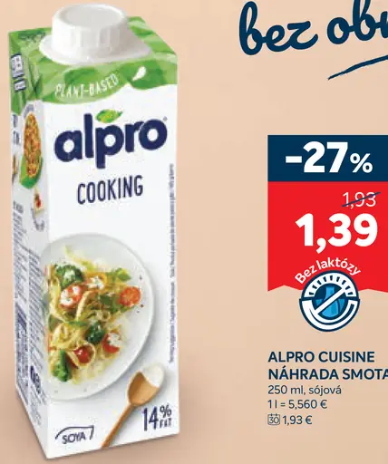 Alpro Cuisine náhrada smotany sójová
