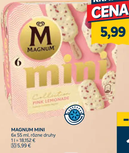 Magnum Mini zmrzlina rôzne druhy
