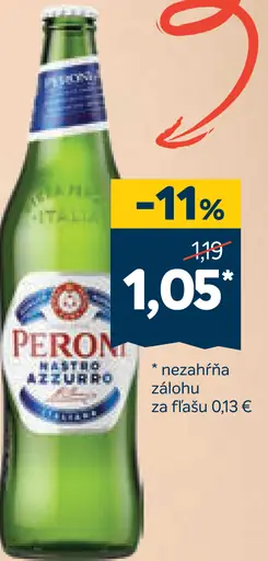 Peroni Nastro Azzurro svetlé pivo