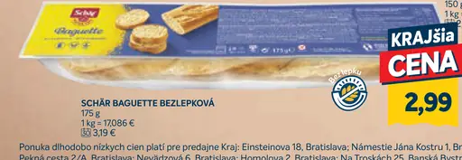 Schär baguet­te bezlepková