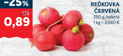 Reďkovka červená, balená