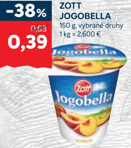 Zott Jogobella jogurt rôzne druhy