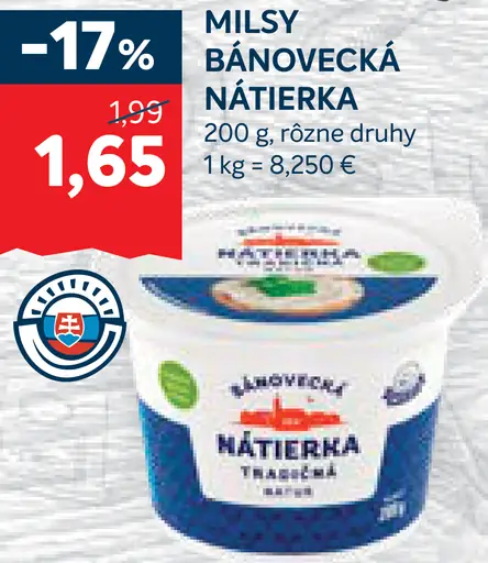 Milsy Bánovecká nátierka