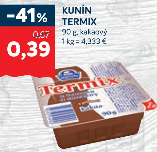 Kunín Termix kakaový dezert