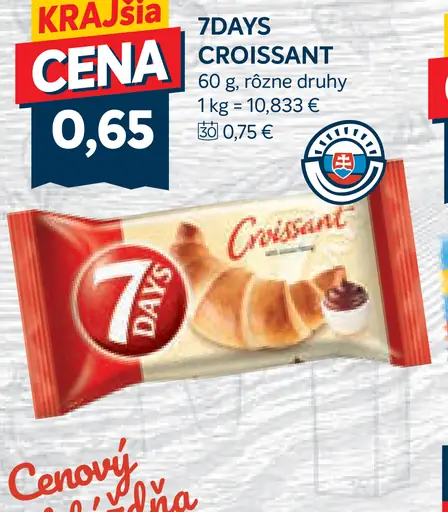 7Days croissant rôzne druhy