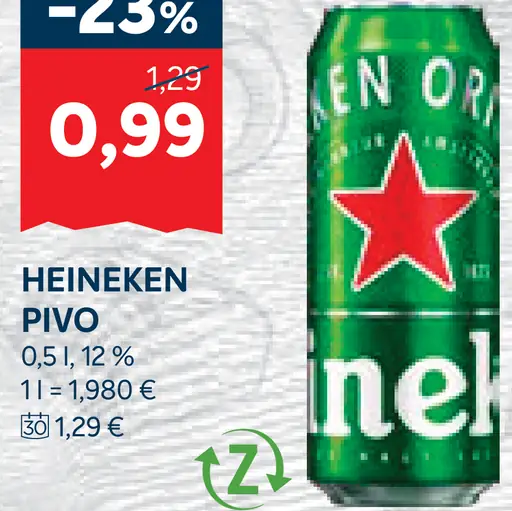 Heineken plechovka