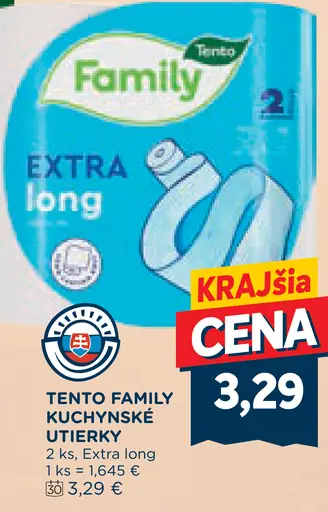 Tento Family Extra Long kuchynské utierky 2-vrstvové