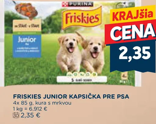 Friskies Junior kapsička pre psa kura s mrkvou