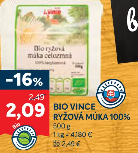 BioVince bio ryžová múka 100%