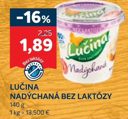 Lučina Nadýchaná bez laktózy