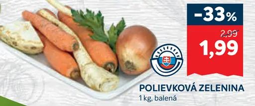 Polievková zelenina balená