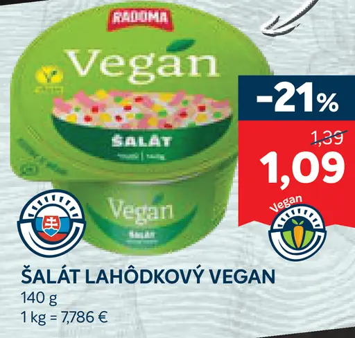 Radoma šalát lahôdkový vegan