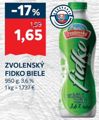 Zvolenský Fidko biele 3,6 %