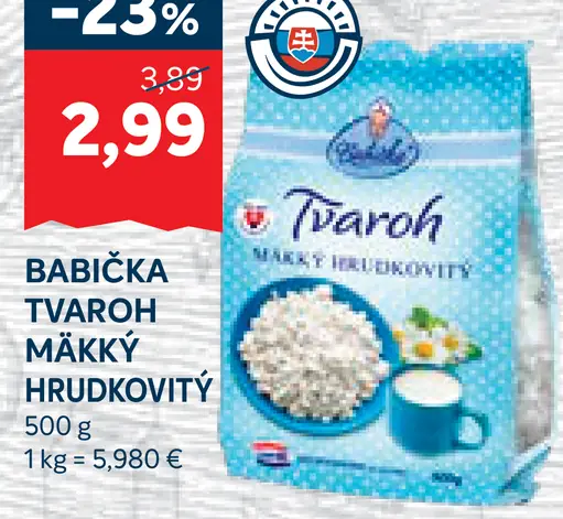 Babička Tvaroh mäkký hrudkovitý
