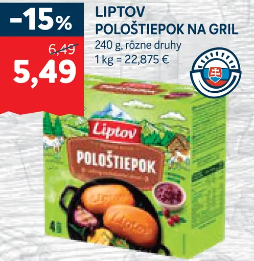 Liptov Pološtiepok na gril
