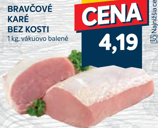 Bravčové karé bez kosti vákuovo balené