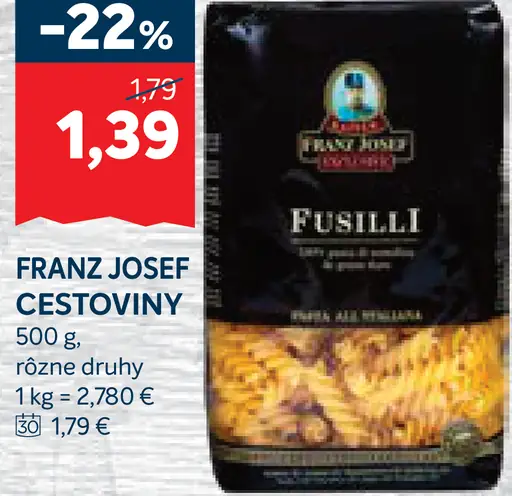 Franz Josef cestoviny fusilli