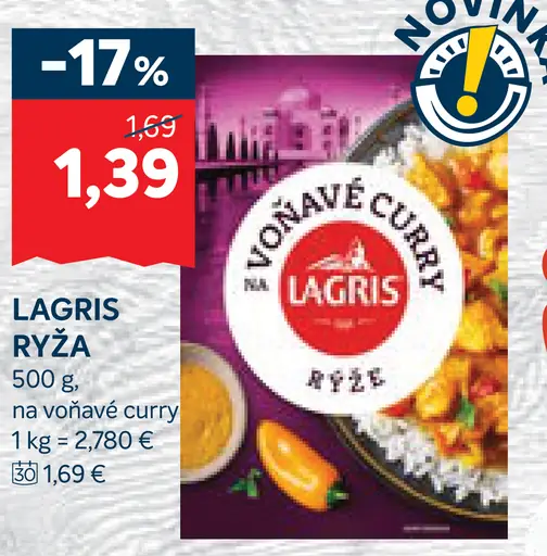 Lagris ryža Voňavé curry