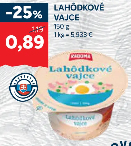 Rajo lahôdkové vajce