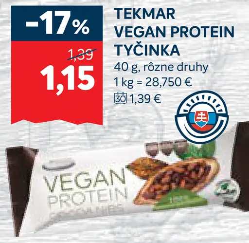 TEKMAR Vegan protein tyčinka