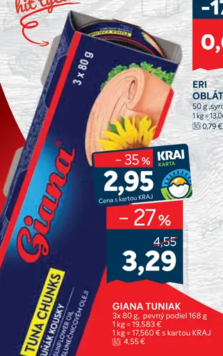 Giana tuniak kúsky v rastlinnom oleji a náleve