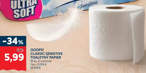 Ooops! Classic Sensitive toaletný papier