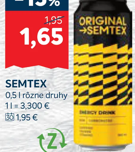Semtex Original energy drink plechovka