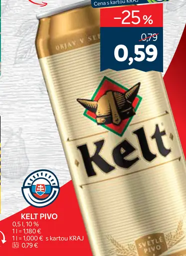 Kelt pivo plechovka