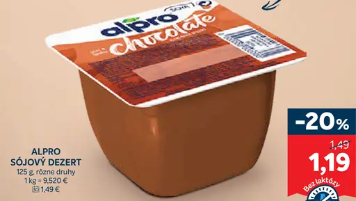 Alpro sójový dezert rôzne druhy