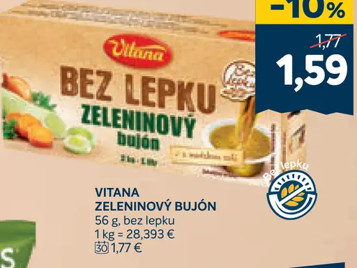 Vitana Zeleninový bujón bez lepku