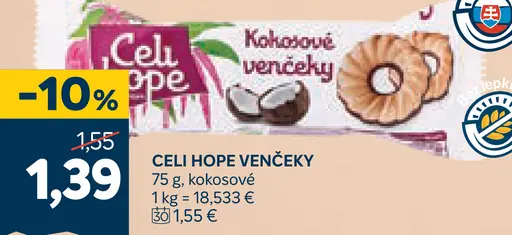 Celi Hope kokosové venčeky