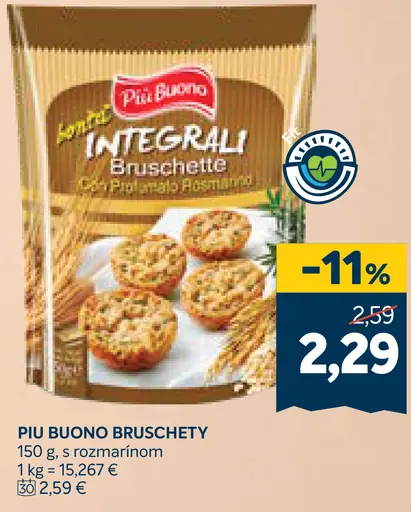 Piu Buono bruschetty s rozmarínom