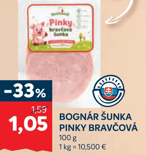 Bognár šunka Pinky bravčová