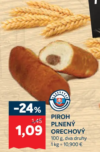 Piroh plnený orechový