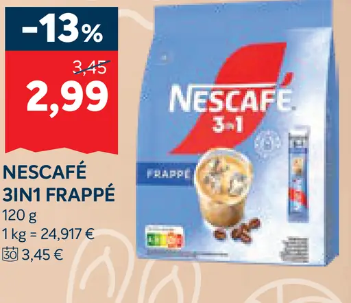 Nescafé 3in1 frappé instantná káva