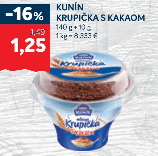 Kunín Krupička s kakaom