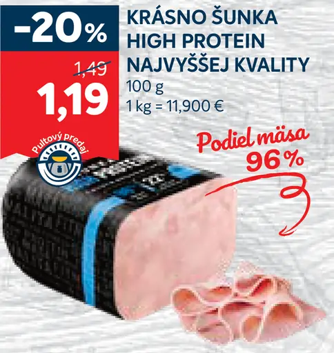 Krásno šunka High Protein najvyššej kvality