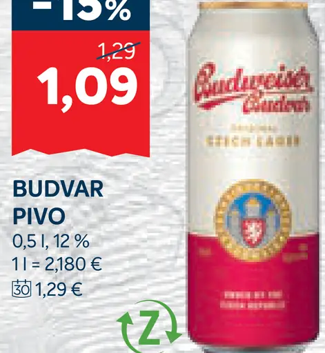 Budvar Tmavý ležiak pivo