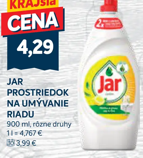Jar prostriedok na umývanie riadu