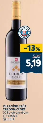 Villa Vino Rača Trilógia Cuvée víno