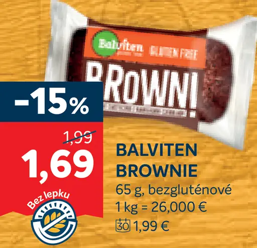 Balviten brownie bezlepkový