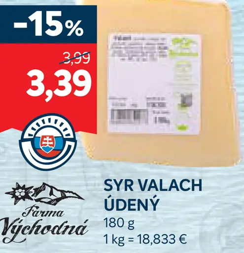 Syr Valach údený